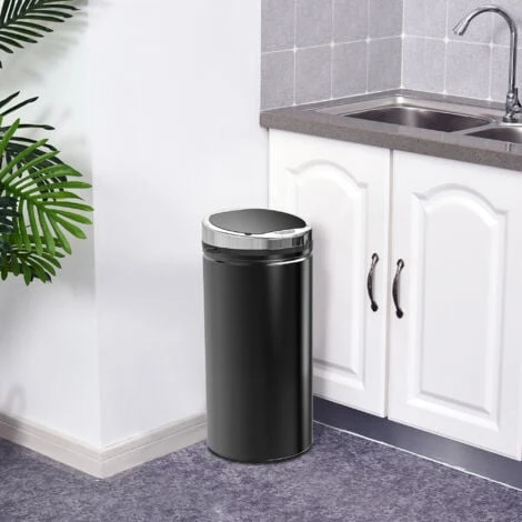HOMCOM Automatic Hand Sensor Dustbin Kitchen Waste Bin Rubbish Can 42L - Image 3