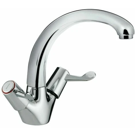 Bristan Value Kitchen Sink Mixer Tap Double Lever Dual Flow Chrome