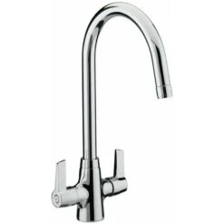 Bristan Echo Kitchen Sink Mixer Tap Double Lever Modern EasyFit Chrome