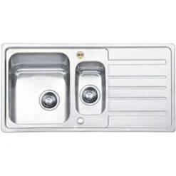 Bristan Index Easyfit 1.5 Bowl Universal Kitchen Sink 970mm L X 500mm W - Stainless Steel
