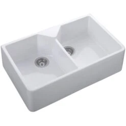 RAK Gourmet 10 Ceramic Belfast Kitchen Sink 2.0 Bowl 800mm L X 500mm W - White