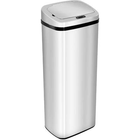HOMCOM 50L Infrared Automatic Motion Sensor Dustbin Stainless Steel Trash Can