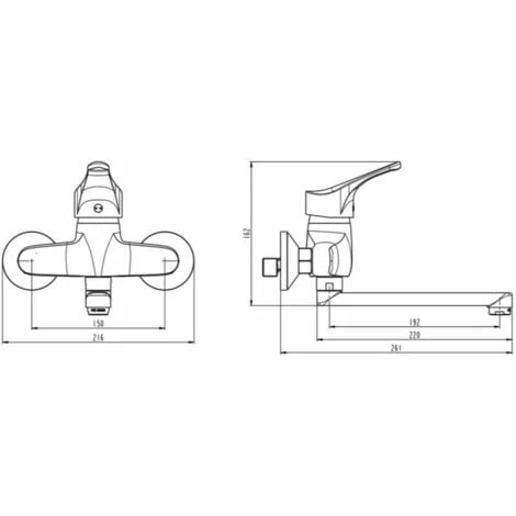Wall Sink Mixer ATTICA Chrome SCHÜTTE - Image 3