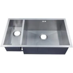 Handmade 1.5 Bowl Satin Stainless Steel Undermount Kitchen Sink 793 X 408 DS032R