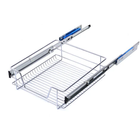 Livingandhome Pull Out Wire Basket Kitchen Cabinet Larder Organizer Cupboard Drawer, 30CM - Image 4