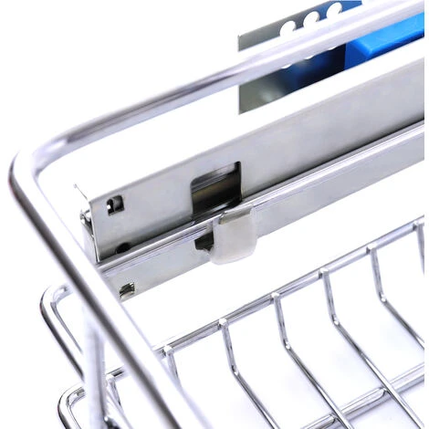 Livingandhome Pull Out Wire Basket Kitchen Cabinet Larder Organizer Cupboard Drawer, 40CM - Image 5