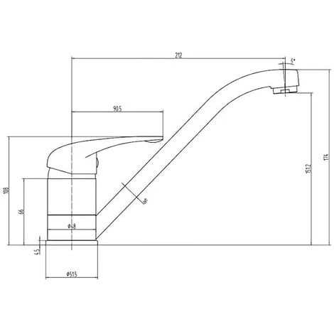 Essentials Modern Monbloc Kitchen Sink Mixer Tap Single Lever Swivel Spout Chrome Faucet - Image 4