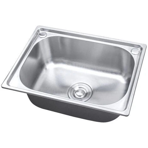 Livingandhome Stainless Steel Single Kitchen Sink With Waste Plumbing Kit - Image 4