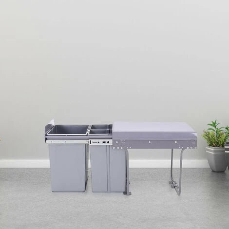 Livingandhome 40L Pull Out Recycling Waste Bin