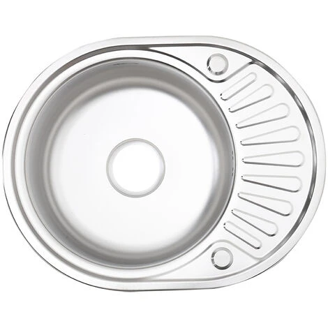 Livingandhome Catering Compact Small Single Bowl Stainless Steel Kitchen Sink - Image 2