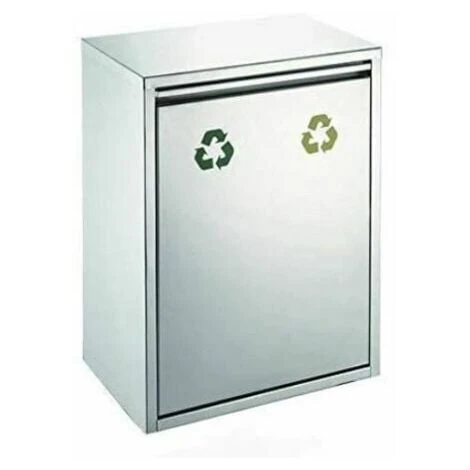 Evre Stainless Steel Recycling Bin With Removable Multi Compartments 30L(2x15L)