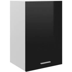 Hanging Cabinet High Gloss Black 39.5x31x60 Cm Engineered Wood VidaXL