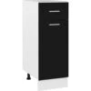Drawer Bottom Cabinet Black 30x46x81.5 Cm Engineered Wood VidaXL