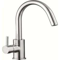 Modern Side Lever Monobloc Kitchen Mixer Tap Chrome 360 Swivel Spout