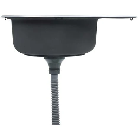 Kitchen Sink With Strainer And Trap Oval Stainless Steel - Image 3