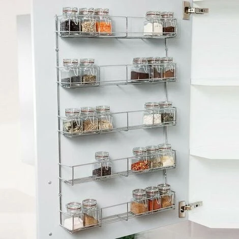 Neo 5 Tier Spice Rack For Kitchen Door Cupboard Or Wall - Image 2