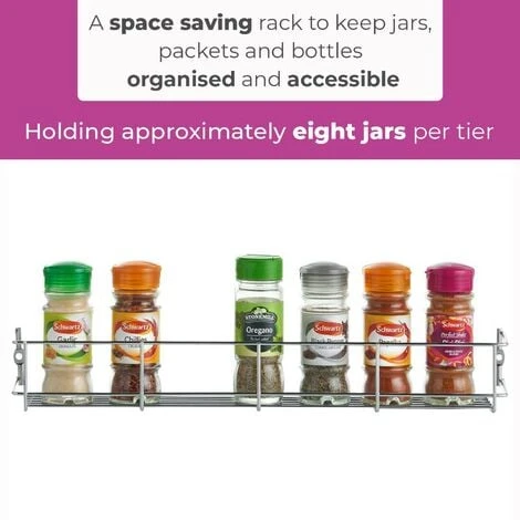 Neo 5 Tier Spice Rack For Kitchen Door Cupboard Or Wall - Image 5