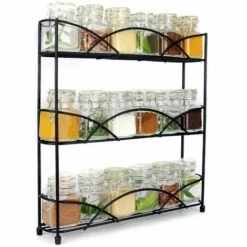 3 Tier Herb & Spice Rack Black M&W