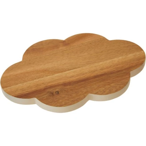 Premier Housewares Mimo Large Cloud Chopping Board/ Chopping Boards Wood/ Acacia Wooden Chopping Boards/ Cutting Board/ Brown/ Simple Design/ Plain/ Dimensions Are W27 X D19 X H2cm