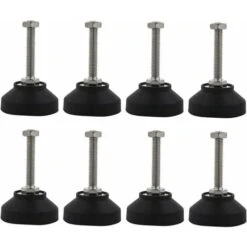 Adjustable Feet Levelers Adjustable Leveling Furniture Guard Adjusting Screws M8 Adjustable Cabinet Laying Leveling Feet Leveling Screw-on Foot For Furniture Feet And Machines Capacity 8 Pieces SOEKAV