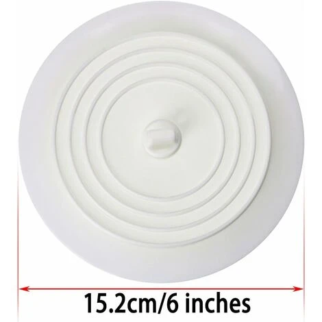 Universal Silicone Rubber 6 '' Drain Plug For Kitchen, Bathroom, Sink, Basin, Bathtub, Travel Drain Plug, 2-Piece SOEKAVIA - Image 2
