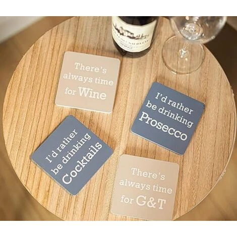 4 X Reversible Novelty Coaster Set - Image 2