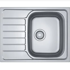 Franke Spark SKN 611-63 Kitchen Sink 63,5x50cm With Reversible Drainer, Stainless Steel (SKN611-63)