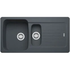 Franke Aveta AVD651 1.5 Kitchen Sink 97x50cm With Drainers, Fradura, Anthracite (AVD651A)