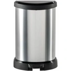 Curver Deco Black & Silver Pedal Bin 20L - 220959