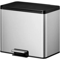 Pedal Bin Essential 3x9 L Matte Silver EKO