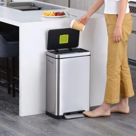 Pedal Bin X-Cube 30 L Matte Silver EKO - Image 2