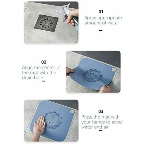 LITZEE Shower Drain Cover, Silicone Hair Catcher, Bath Trap For Shower (Black) - Image 5