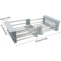 Retractable Stainless Steel Sink Drain Basket, Retractable Sink Drain Basket Dish Drying Rack