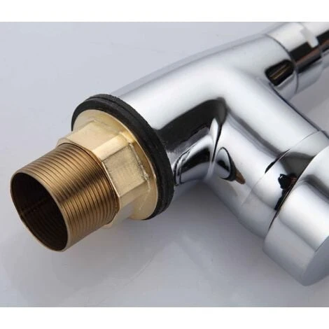 Kitchen Sink Mixer Tap Single Lever 360° Swiel Spout Mixer Faucet For Kitchen Sink Basin Taps UK Standard Solid Brass Chrome Finishing With Hoses Hot Cold Water - Image 4