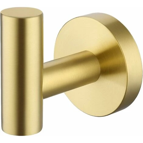 LITZEE Towel Rack Bathroom Stainless Steel SUS304 Wall Hooks Coat Rack Kitchen Rack, Brushed Brass