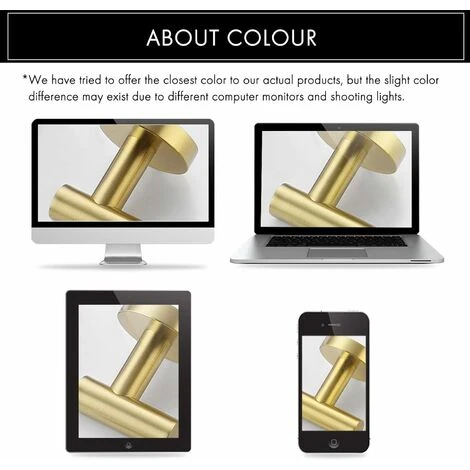 LITZEE Towel Rack Bathroom Stainless Steel SUS304 Wall Hooks Coat Rack Kitchen Rack, Brushed Brass - Image 5