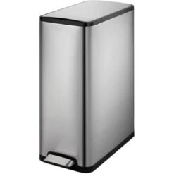 Pedal Bin Ecoslim 2x20 L Matte Silver EKO