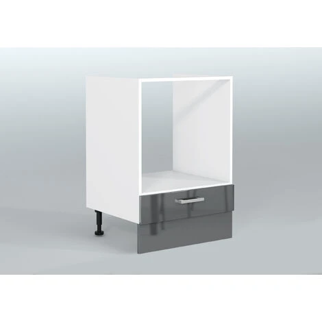600 Kitchen Unit Oven Housing Cabinet Cupboard Grey Gloss 60cm Soft Close Luxe - Image 2