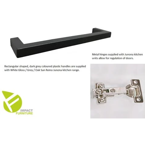 800 White Kitchen Cabinet Unit Wall 2 Door Cupboard 80cm Low Gloss Matt Junona - Image 3