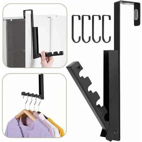 Foldable Wall Hook, Folding Coat Hooks, Stainless Steel Door Hook, Contains 4 Hooks, Used To Hang Clothes, Bags, Scarves And Christmas Wreaths