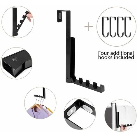 Foldable Wall Hook, Folding Coat Hooks, Stainless Steel Door Hook, Contains 4 Hooks, Used To Hang Clothes, Bags, Scarves And Christmas Wreaths - Image 4