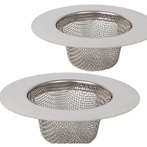 LangRay 2-Piece Stainless Steel Strainer, Mini Sink Strainer, Stainless Steel Sink Drain Filter, Filter Screen, Shower, Bath Or Kitchen Sink Filter