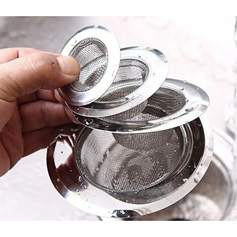 LangRay 2-Piece Stainless Steel Strainer, Mini Sink Strainer, Stainless Steel Sink Drain Filter, Filter Screen, Shower, Bath Or Kitchen Sink Filter - Image 3