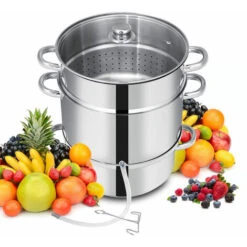 10L Stainless Steel Juice Steamer Juicer Steaming Cookware Fruit Vegetables