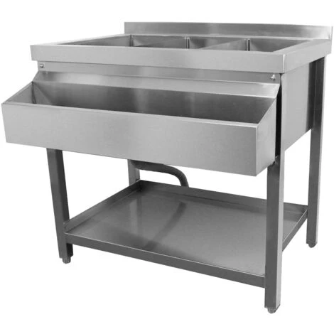 KuKoo Cocktail Bar Station Free Standing Stainless Steel Bar Sink - Image 3