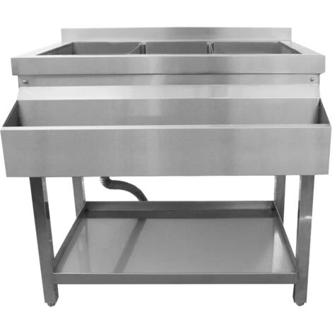 KuKoo Cocktail Bar Station Free Standing Stainless Steel Bar Sink - Image 5