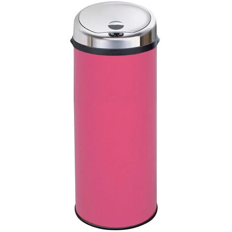 Inmotion 50L Pink Stainless Steel Sensor Kitchen Waste Dust Bin - Image 2