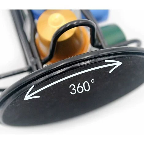 LITZEE Coffee Capsules Holder, Coffee Pod Holder For 40 Coffee Capsules, Rotating Design, Elegant And Modern Finish, Coffe Storage Rack For 40 Pcs Pods Coffee Holder Stand - Image 3