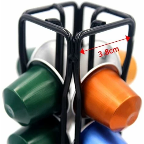 LITZEE Coffee Capsules Holder, Coffee Pod Holder For 40 Coffee Capsules, Rotating Design, Elegant And Modern Finish, Coffe Storage Rack For 40 Pcs Pods Coffee Holder Stand - Image 5