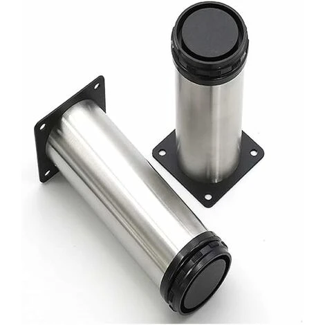 LITZEE 4 Pcs Adjustable Legs 150mm Height Cabinet Legs Table Legs Furniture Legs, Brushed Stainless Steel Adjustable Height 0-15mm Come With Stainless Steel Screws - Image 5